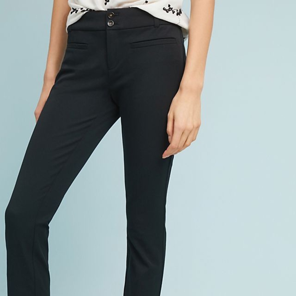 Anthropologie Essential Slim Black Pants